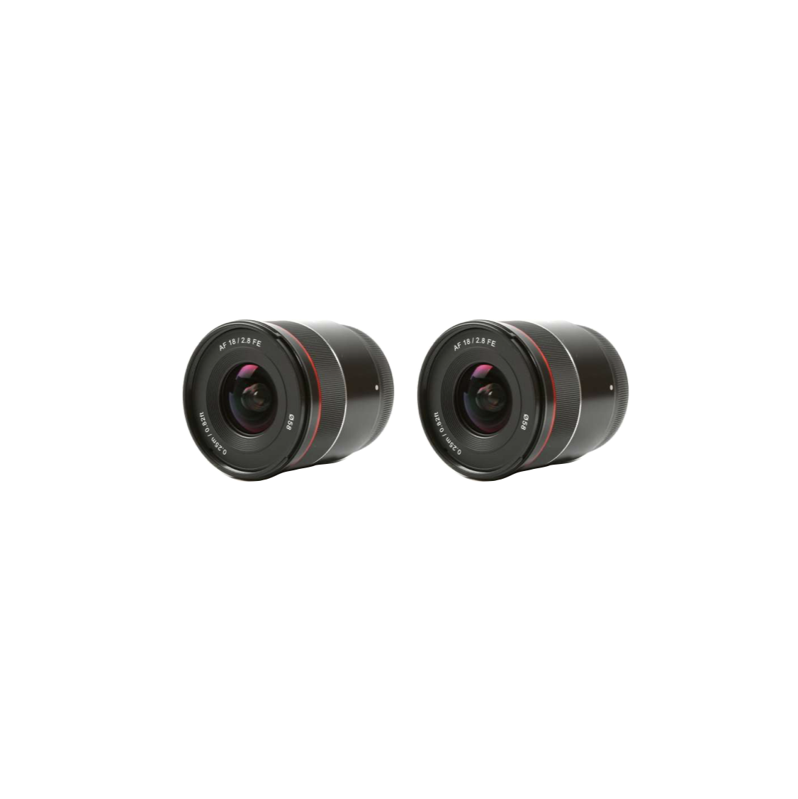 2x samyang af 18mm f2.8 lens  - sony fe full frame mount