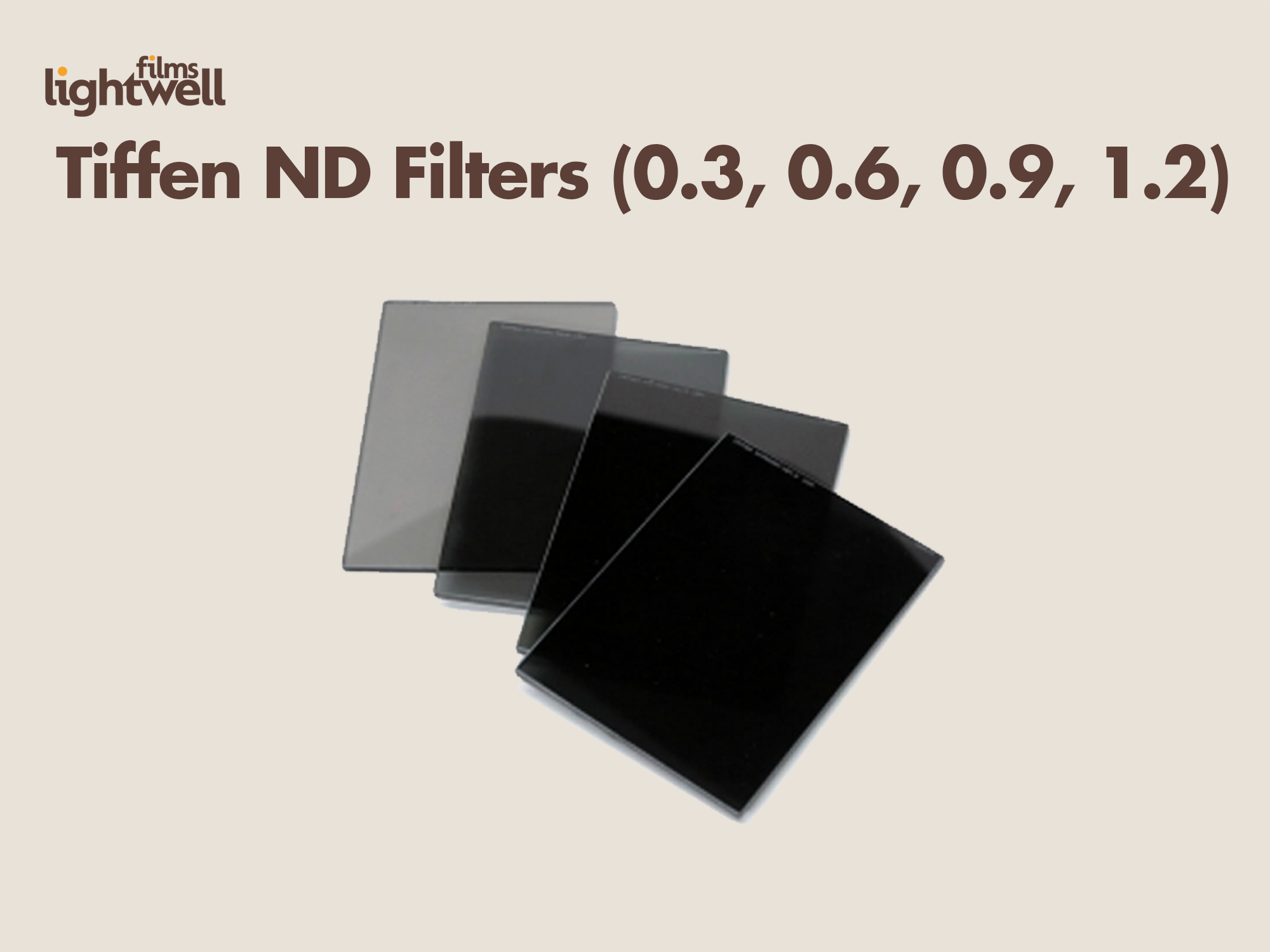 Tiffen nd filter set (0.3, 0.6, 0.9, 1.2)