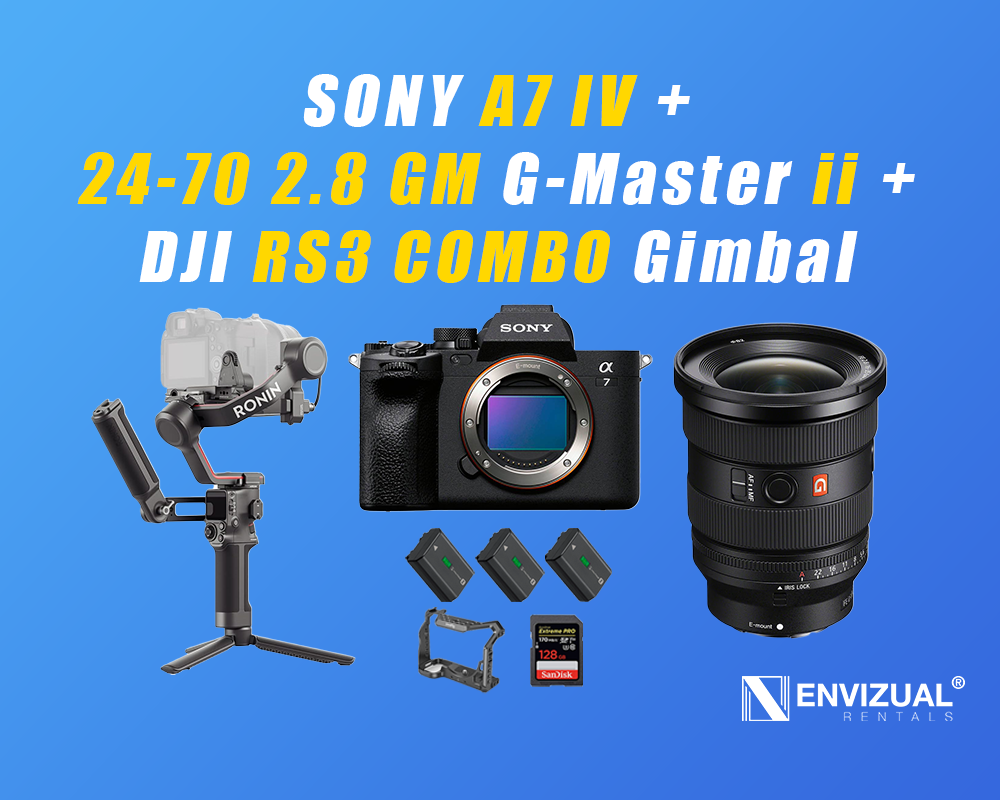 Sony a7 iv 4 + 24-70 mm 2.8 gm ii + ronin rs3 combo - a7iv