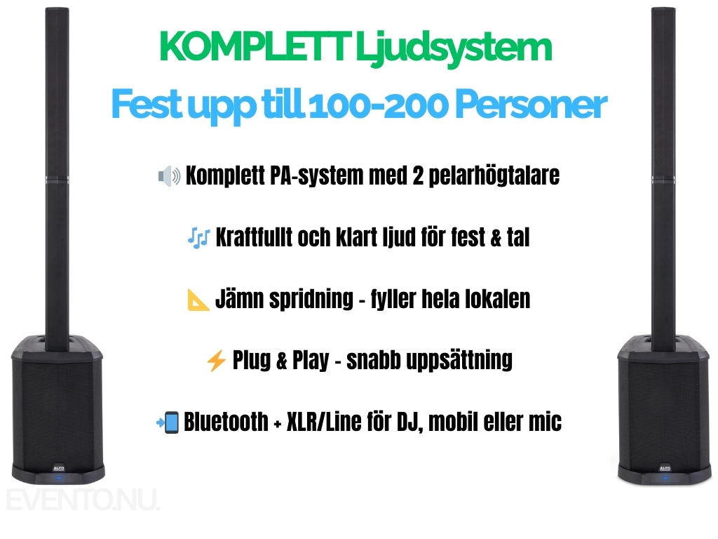 Komplett ljud för fest och bröllop 
