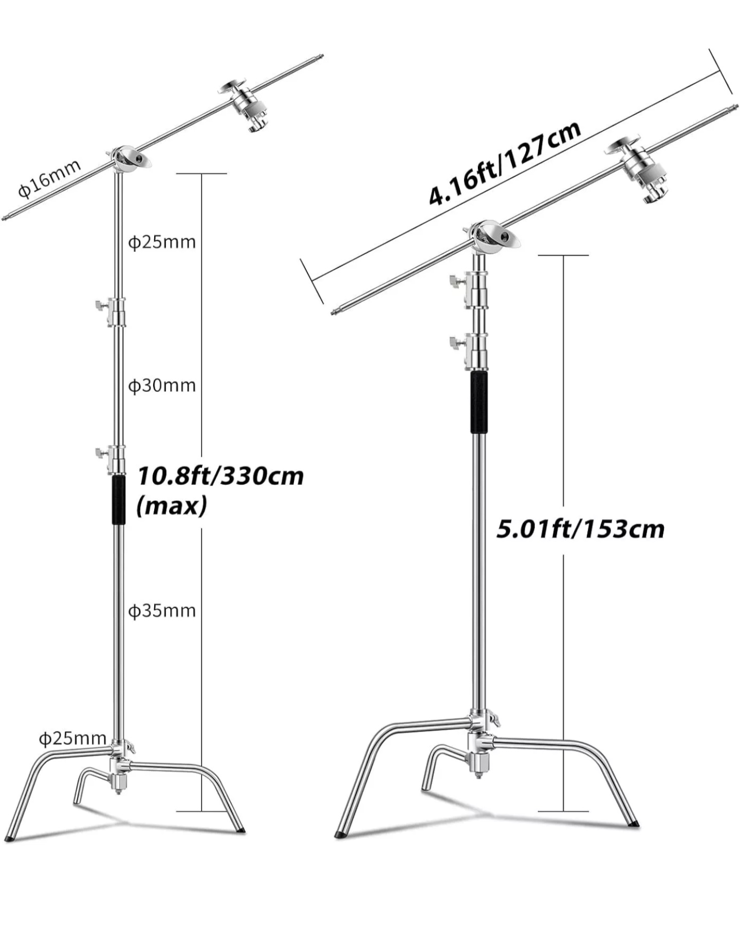 4 c stands with boom arm 