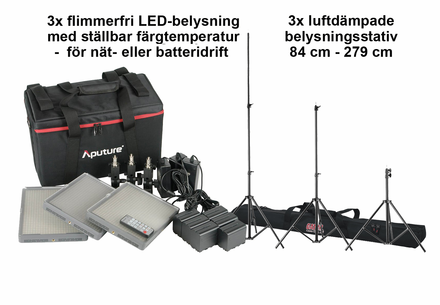 Flimmerfri led-belysning med ställbar färgtemperatur