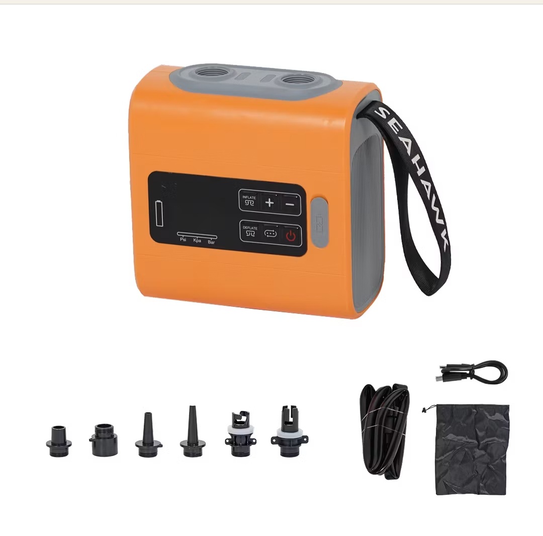 Batteridriven elektrisk pump till uppblåsbara sup och andra vattenbrädor 