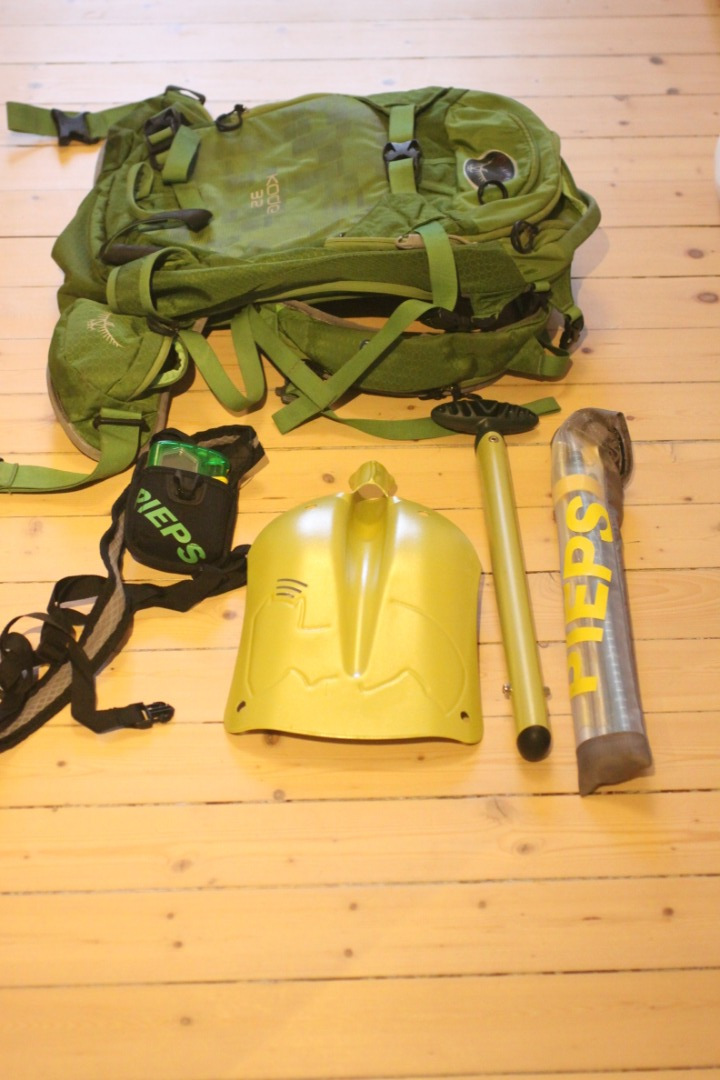 Lavinutrustning samt ryggsäck osprey 32l 
