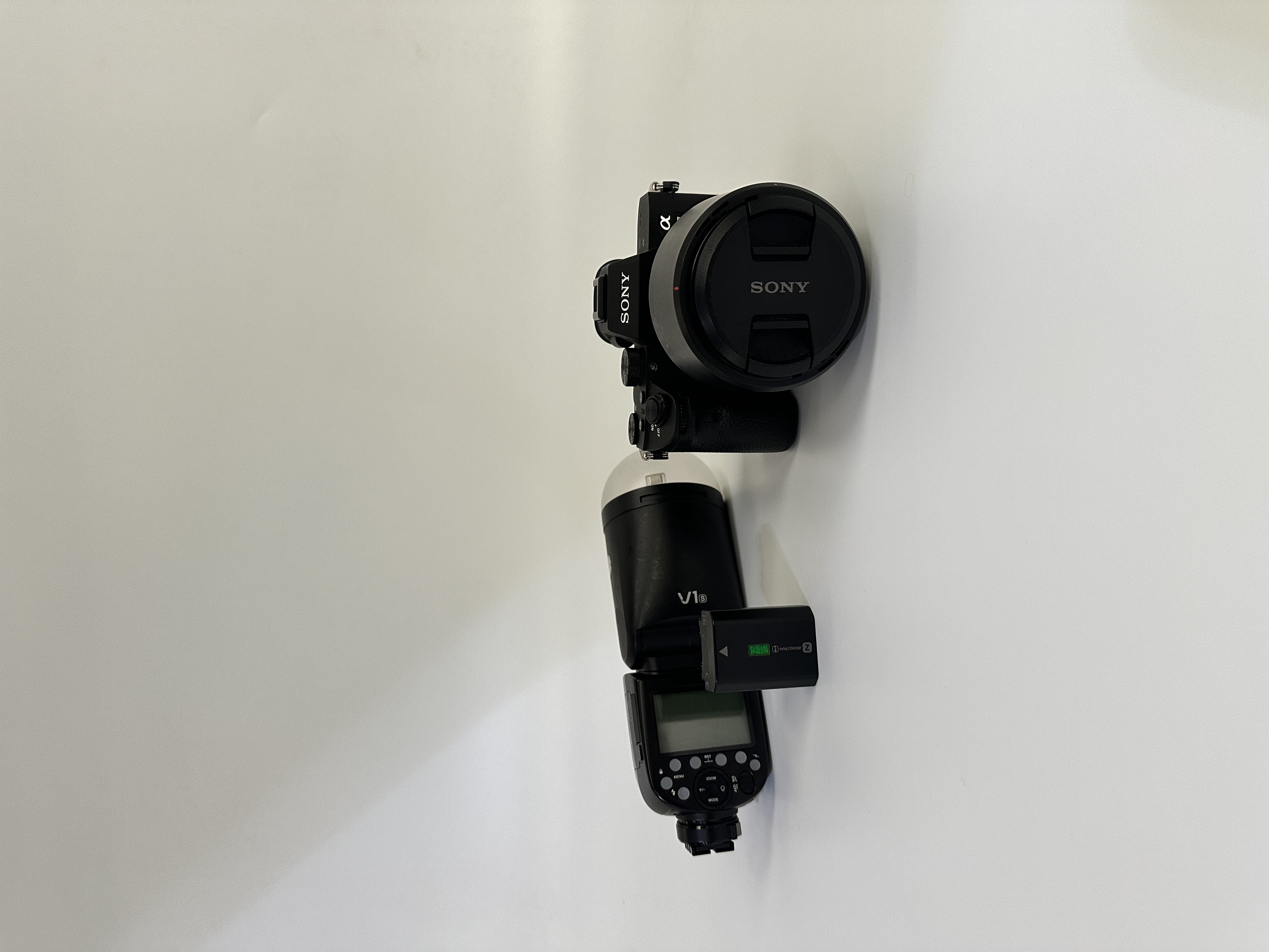 Sony a7iii w/ sony 85mm f1.8 + godox v1s 