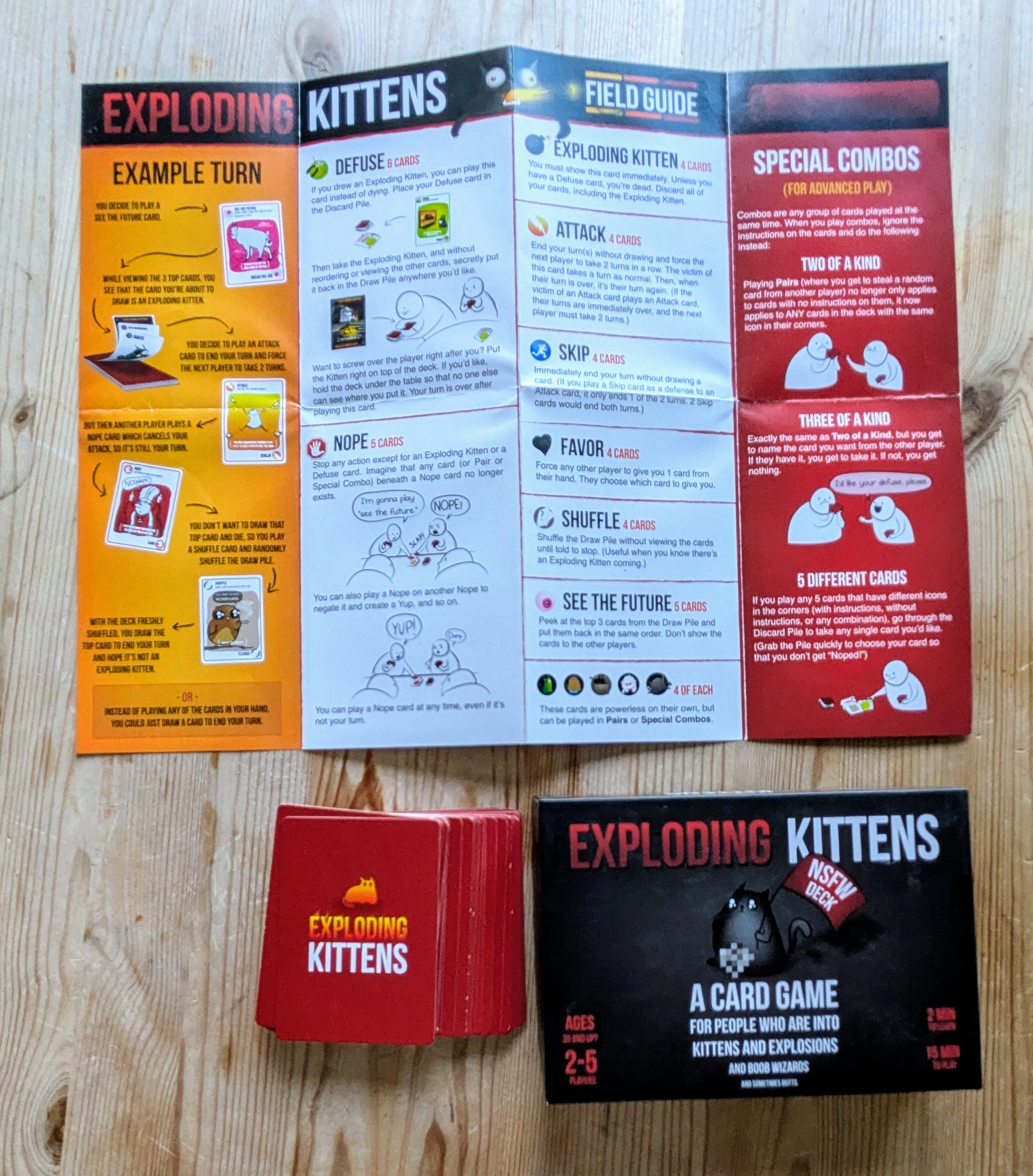 Exploding kittens nsfw edition board game