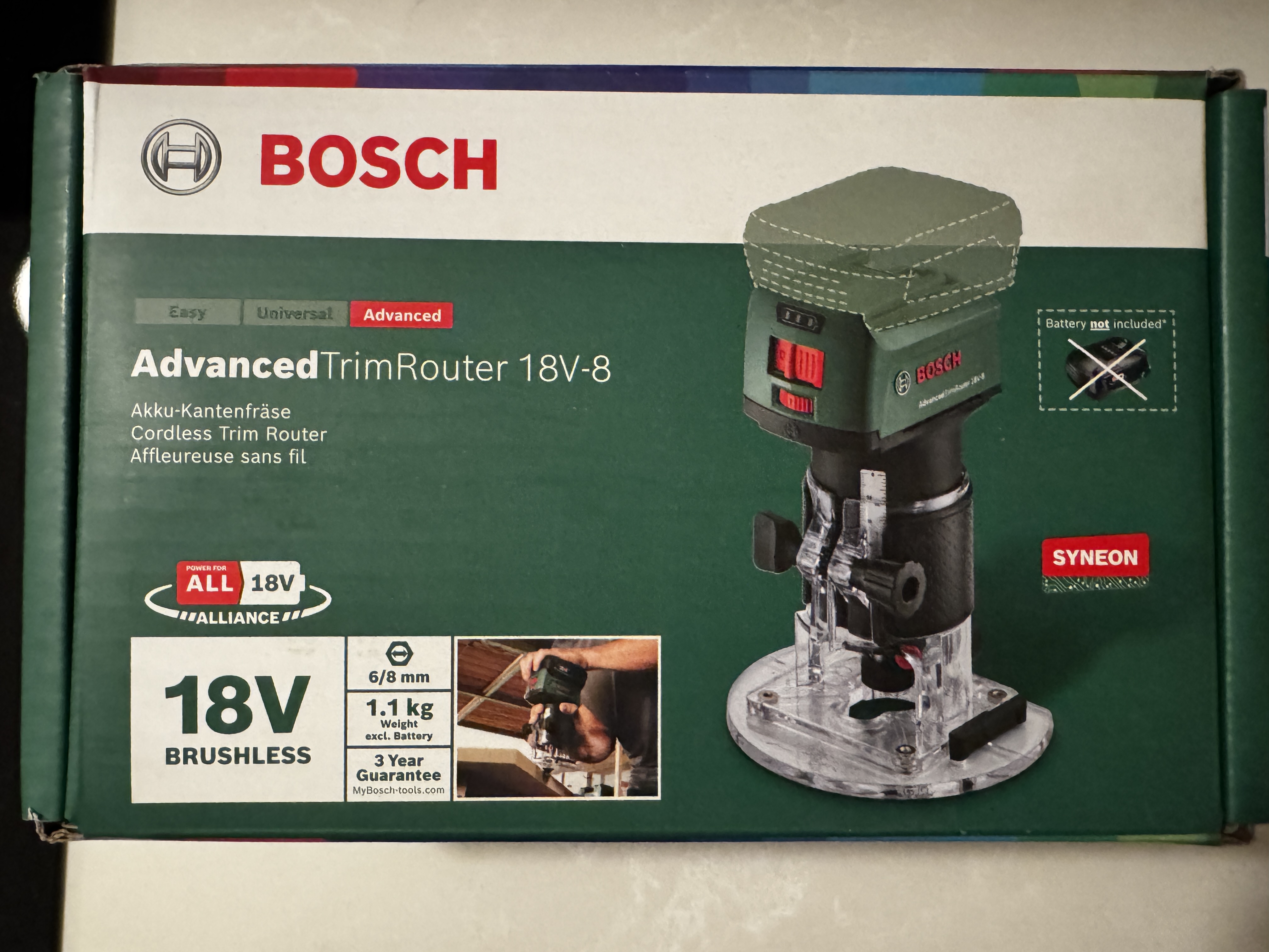 Bosch håndoverfres med hoder