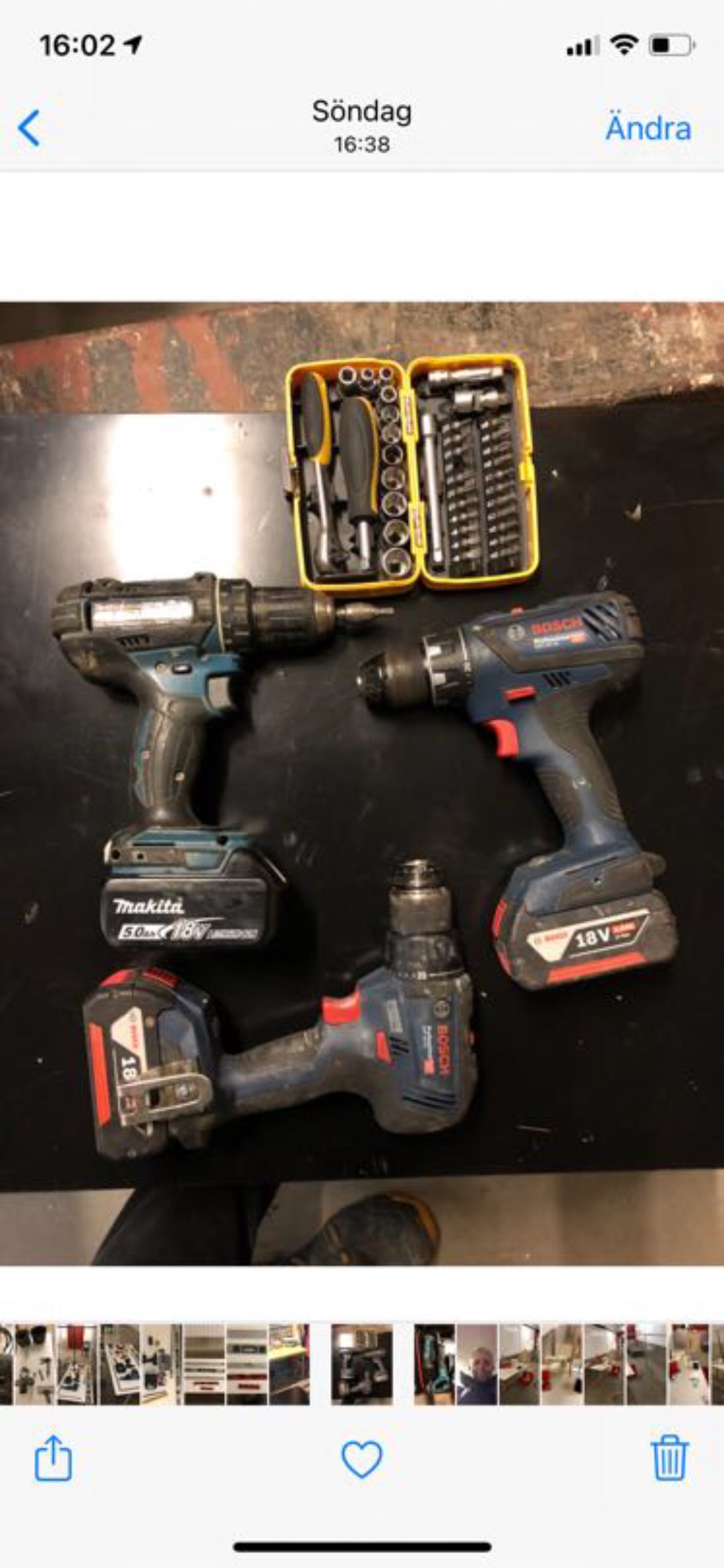 Skruvdragare o laddare för produktion 