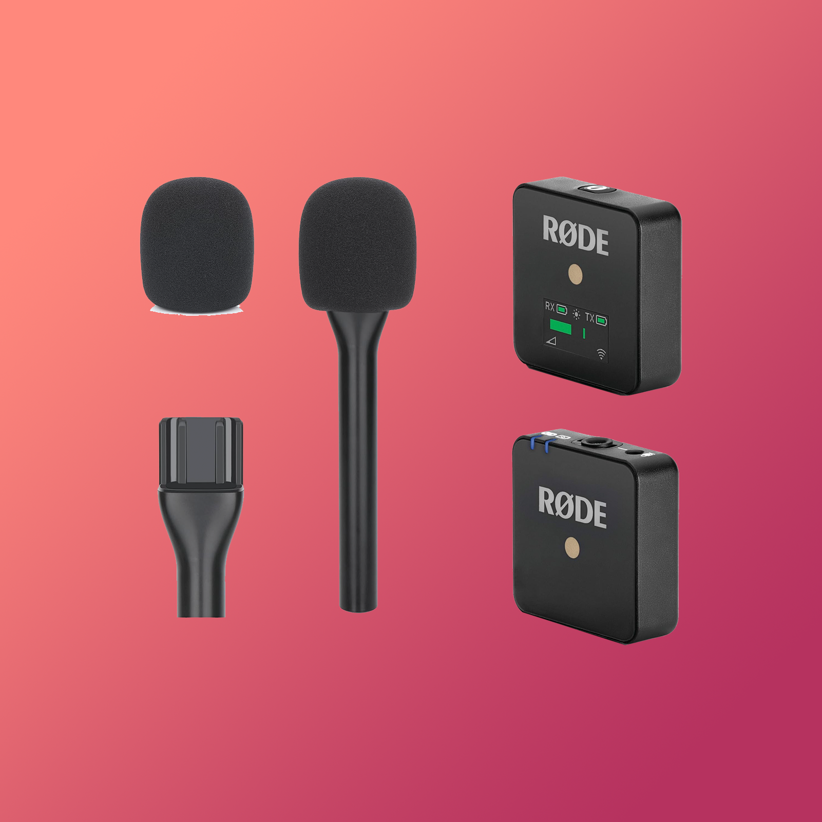 Rode go mics and hand held microphone adapter