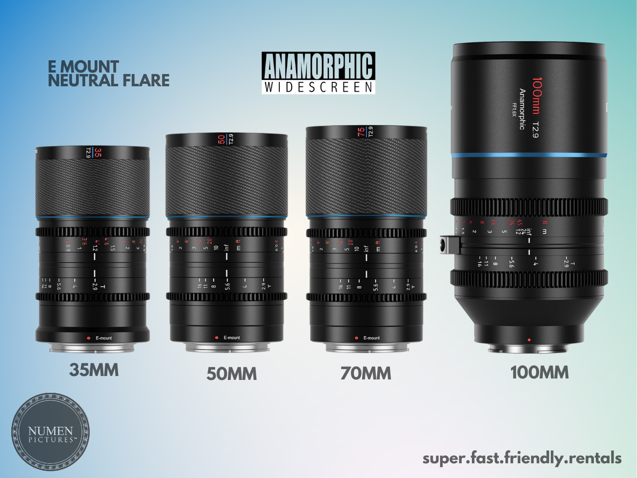 Sirui saturn 35mm, 50mm, 75mm, & venus 100mm anamorphic lens full kit