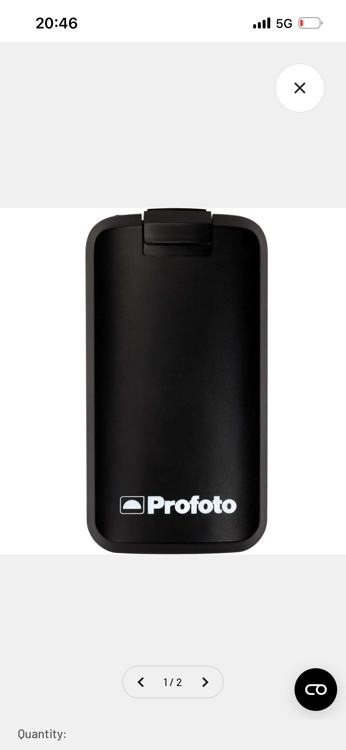 Profoto a1 spare battery and charger