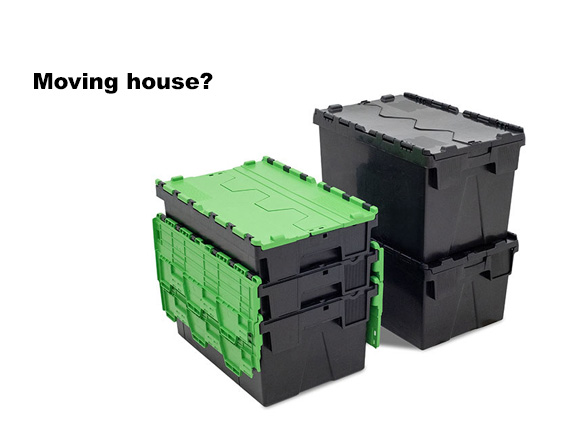 Moving house? heavy duty plastic moving tote boxes