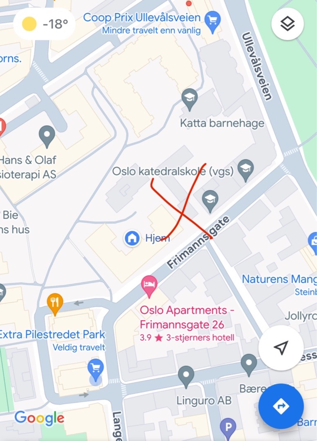 Innendørs p-plass i pilestredet park
