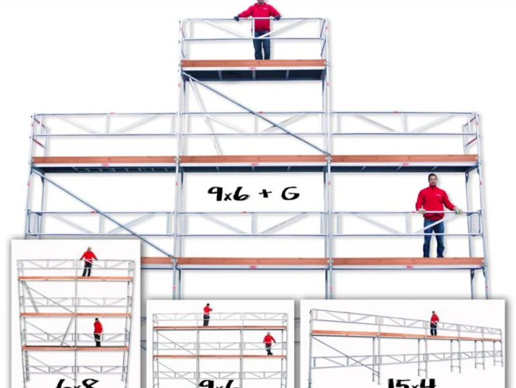 aluminiumställning 9m*6m+ gaveltopp