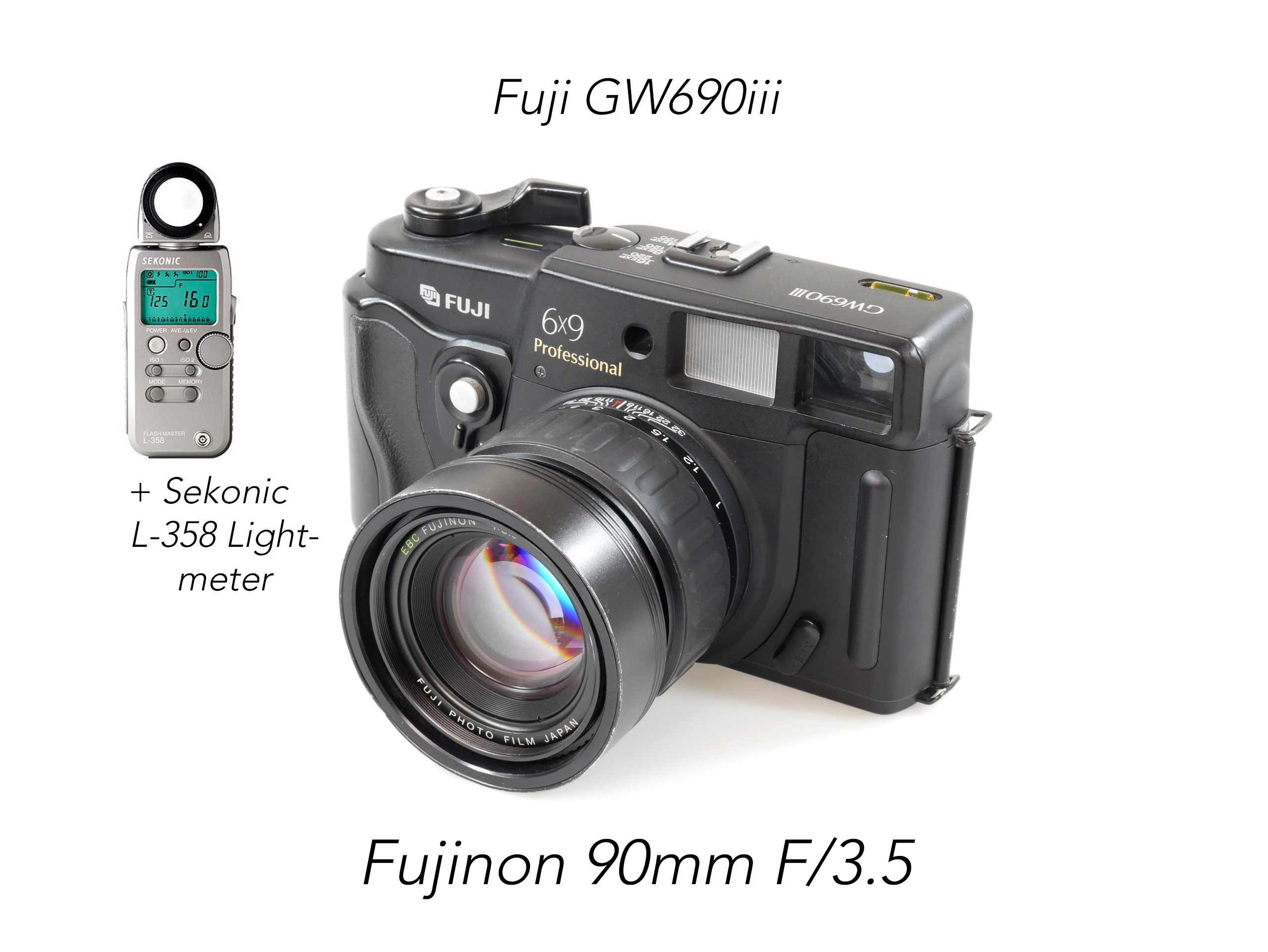 Fuji gw690iii rangefinder + sekonic l-358
