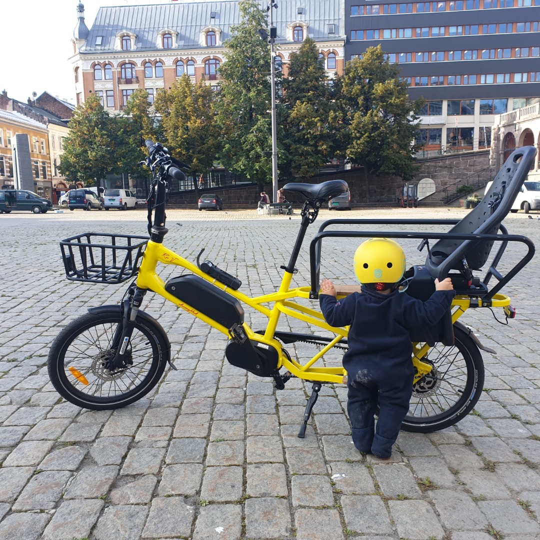 Lei El-sykkel med plass for 2 barn. av Nidam M G N i Oslo Fylke for 171 -  350 kr/dag