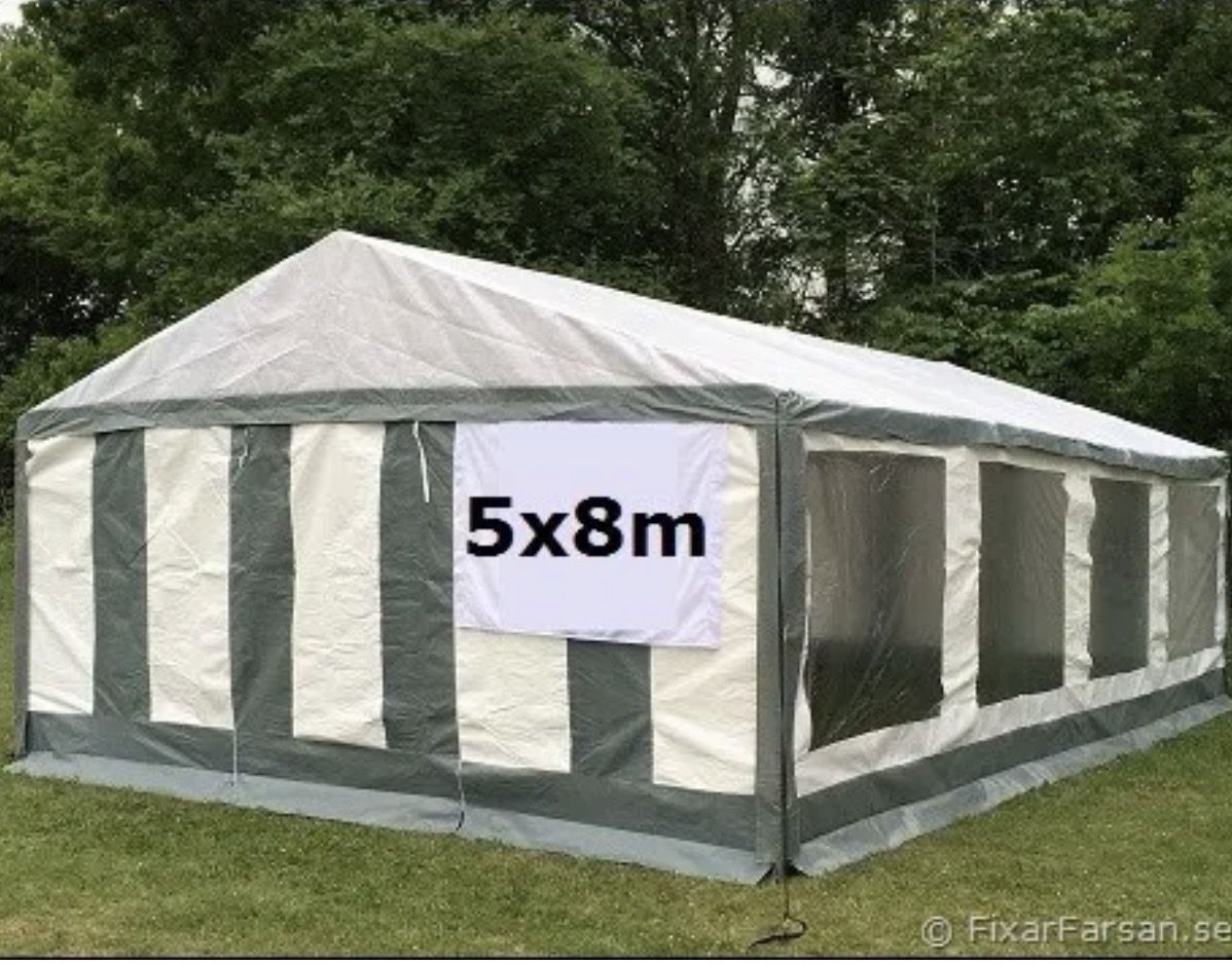 Partytält 8 x 5 meter