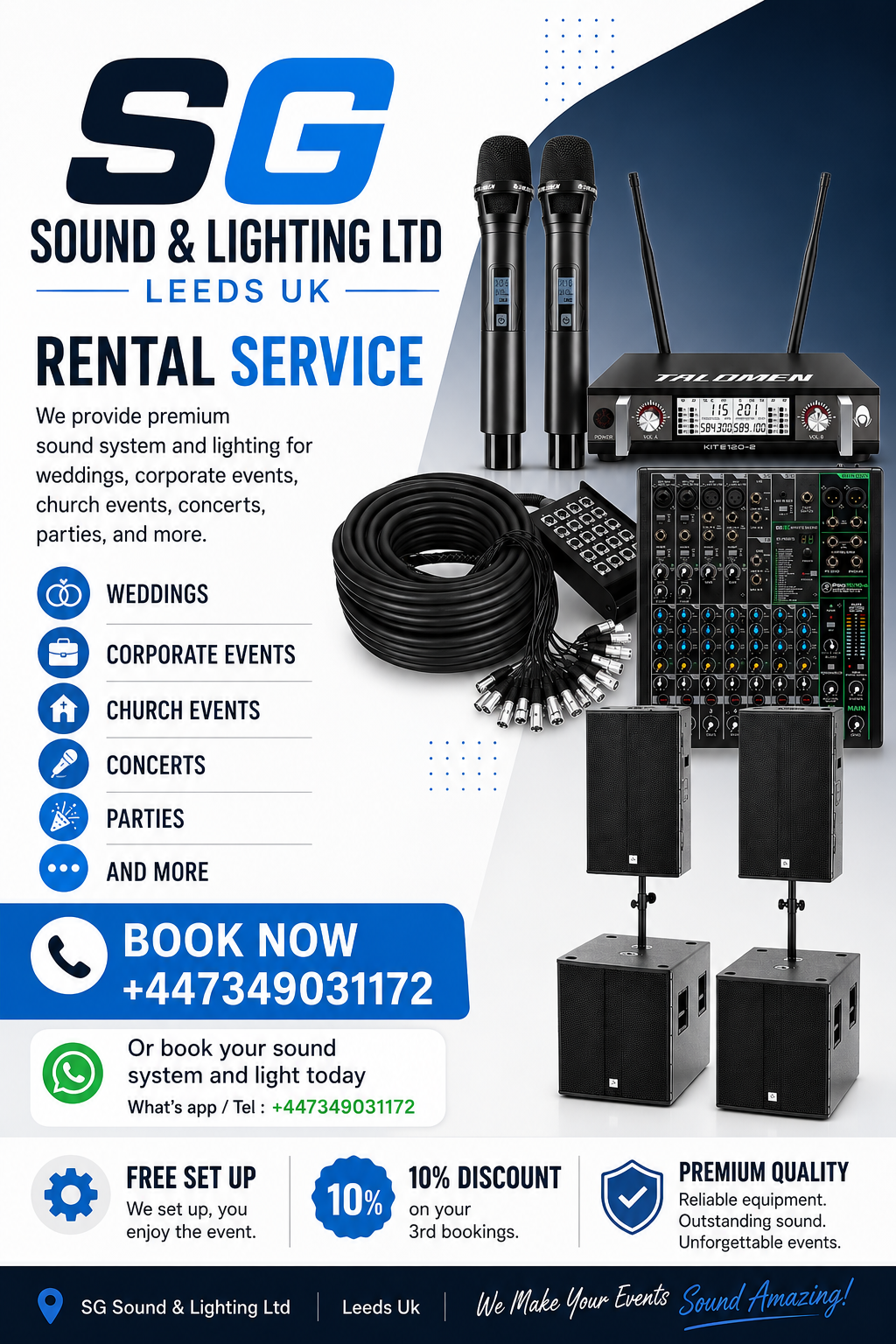 Pa system hire leeds 
