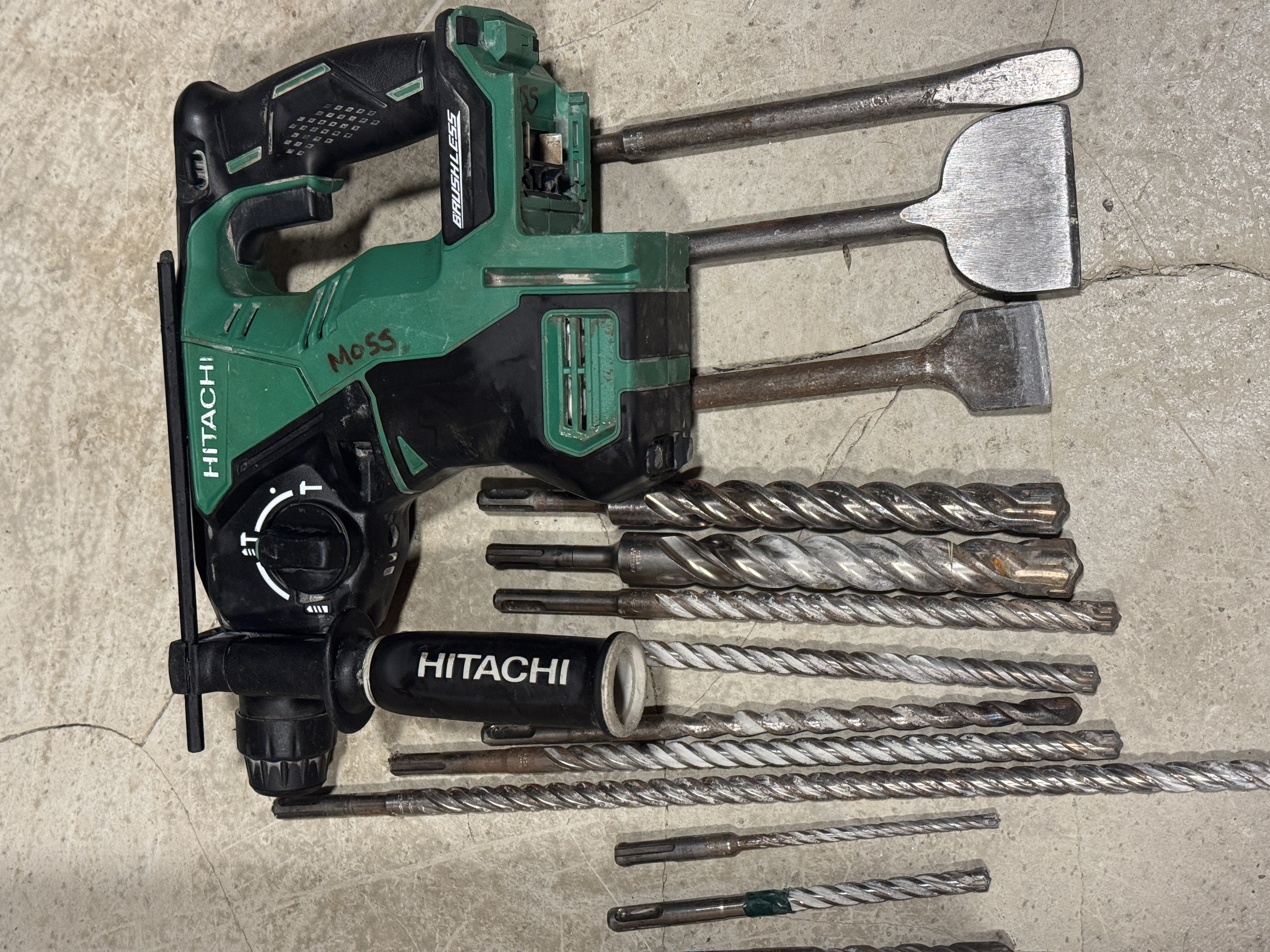 Hitachi 18v sds pluss bor og meisel