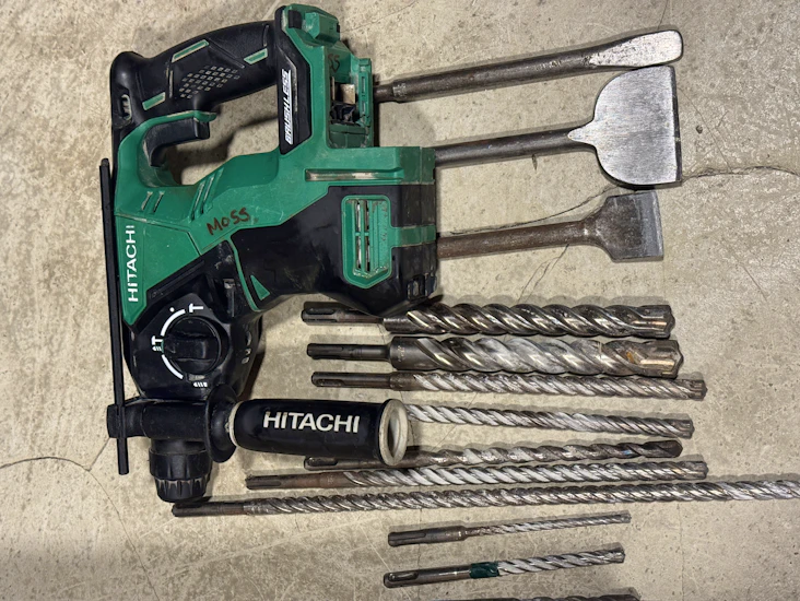 Hitachi 18v sds pluss bor og meisel