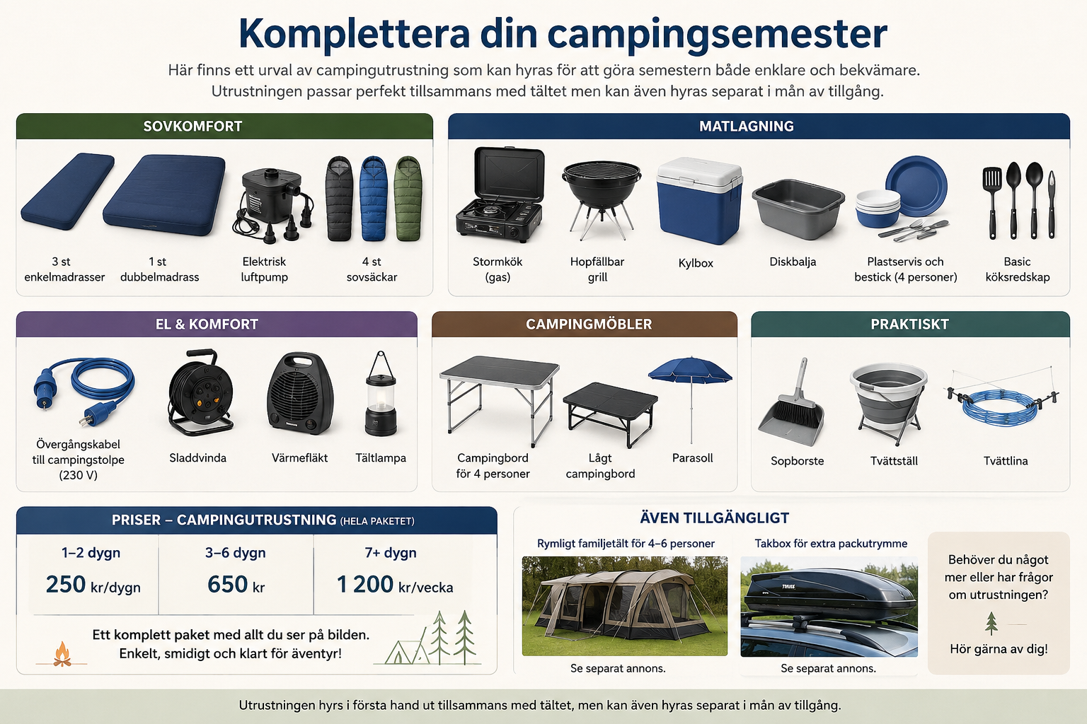 Komplettera din campingsemester