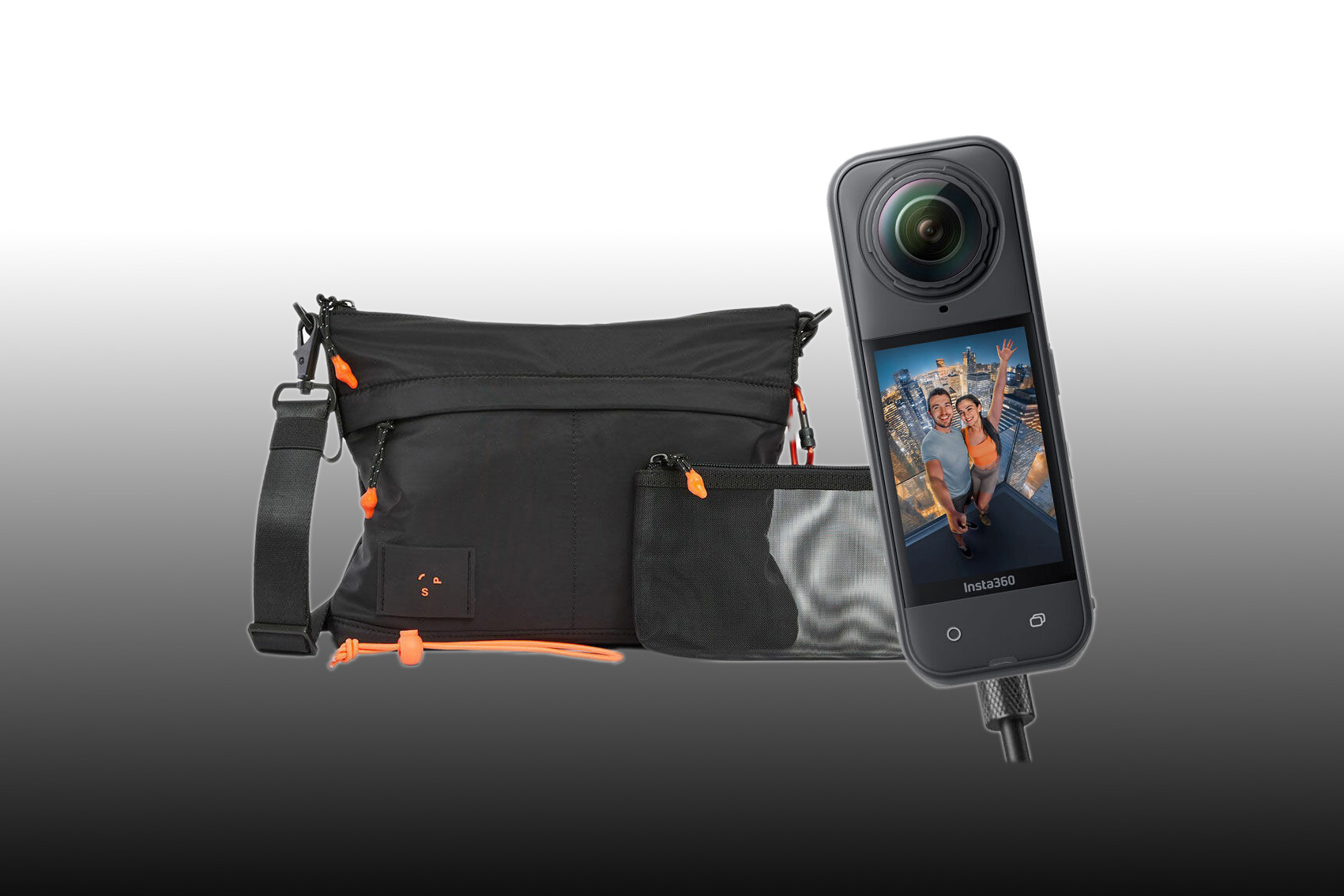Insta 360 x5 (m. selfiestang, ekstra batteri og veske)