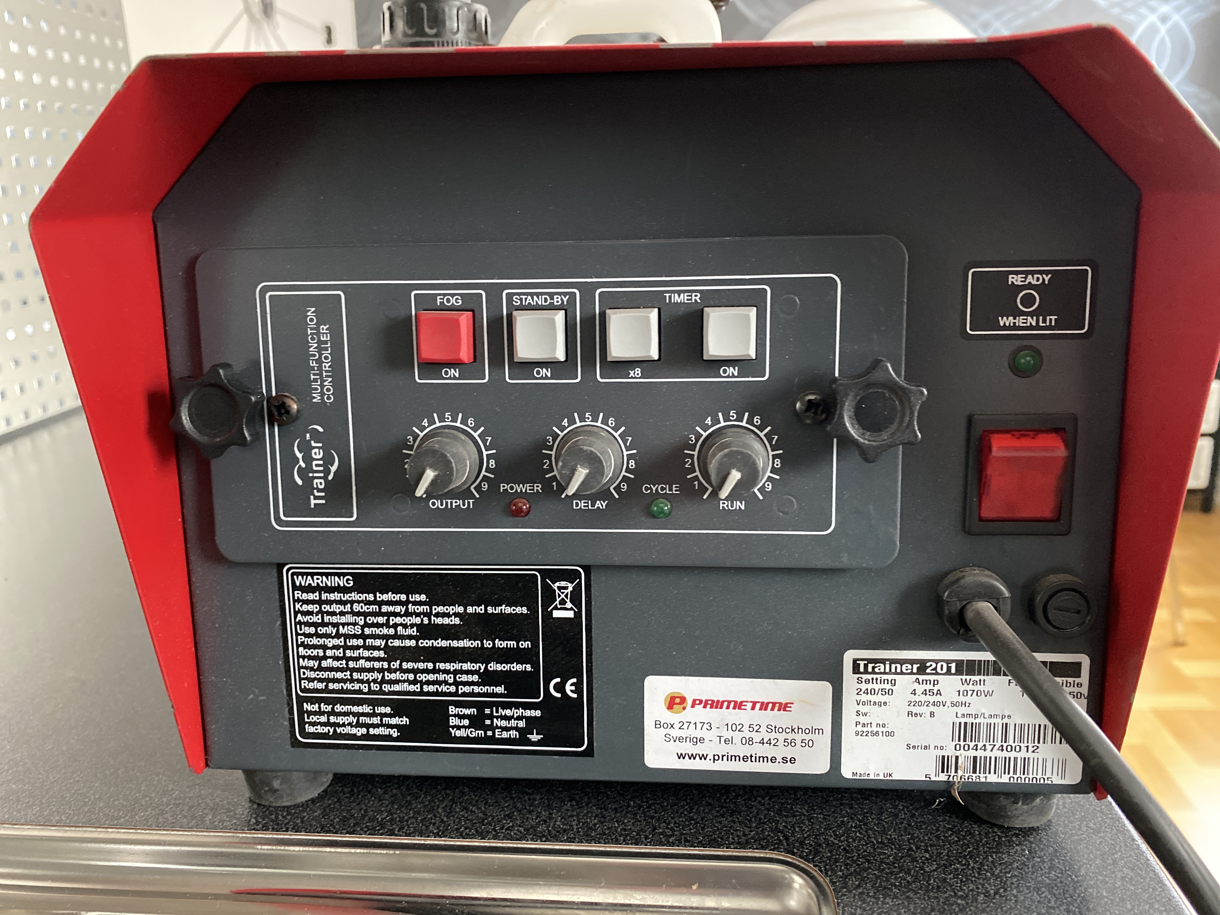 Lätthanterlig rökmaskin