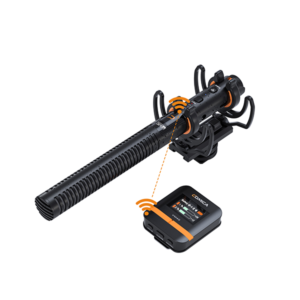 *new* comica vm40 (1rx + 1tx) wireless 32bit float shotgun microphone