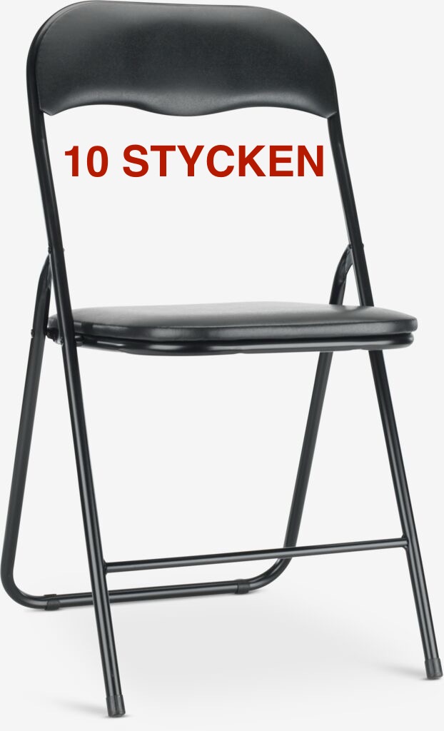 10 stycken svarta klappatolar