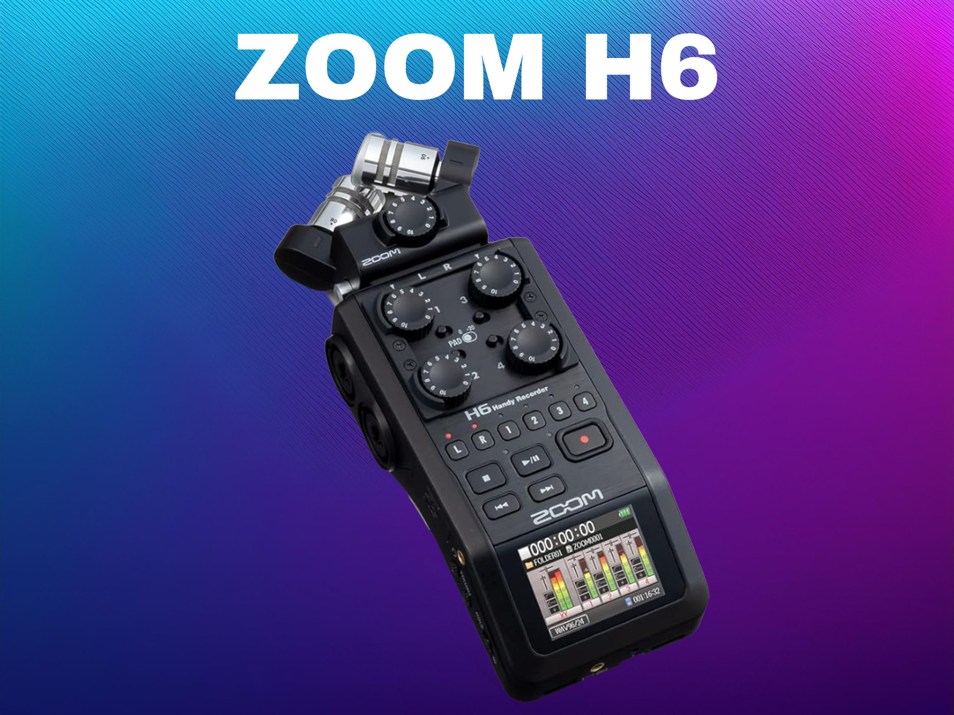 Zoom h6 black handy recorder 