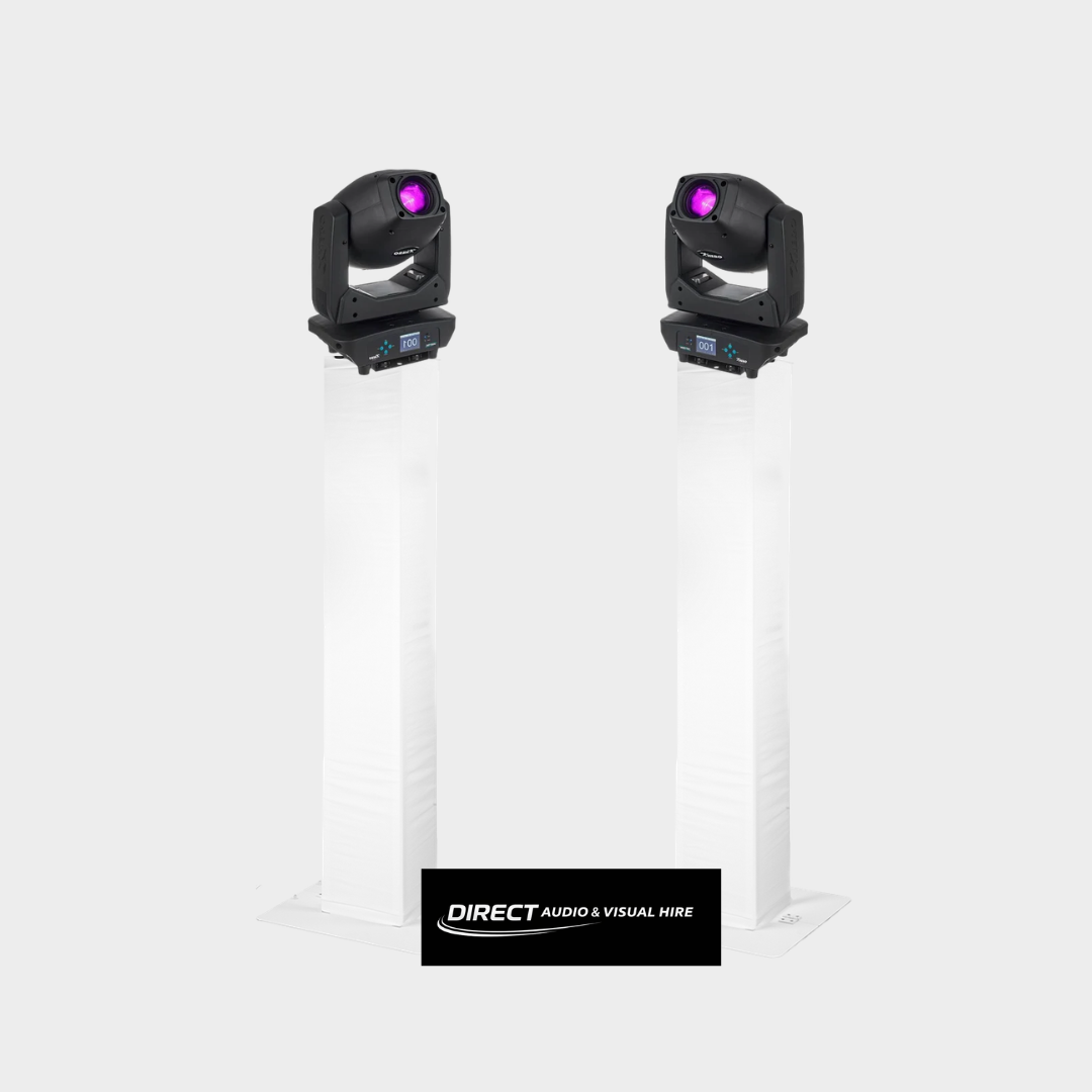 X2 moving heads on plinths