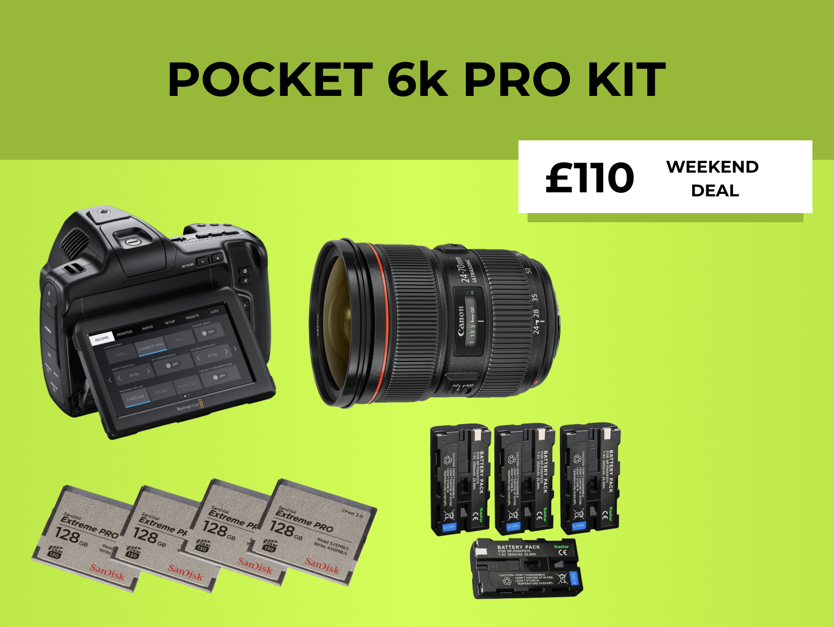 Blackmagic pocket 6k pro shooting kit