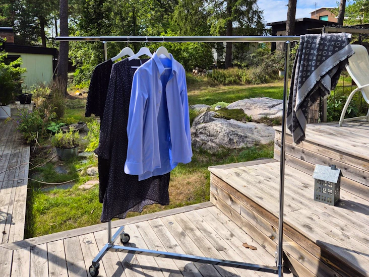 Klädställning, robust och fällbar