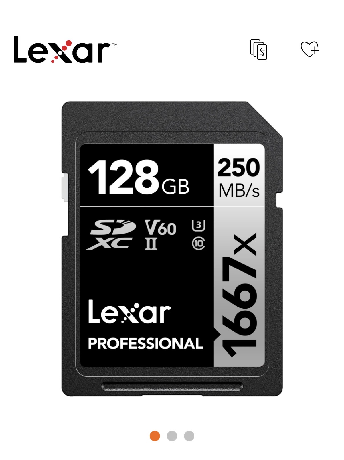 Lexar professional 128 gb