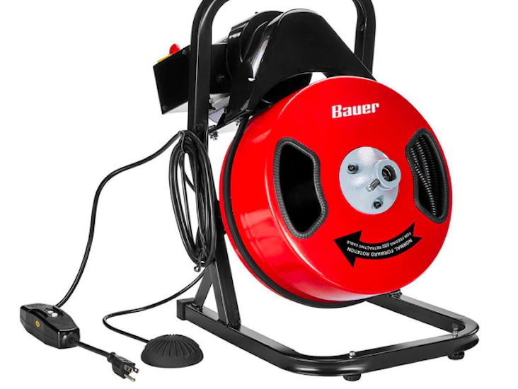 Bauer 1/2 in. x 50 ft. manual-feed drain cleaning drum machine