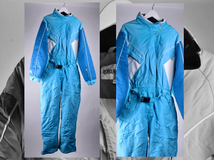 Retro skidoverall 80-tal - blå