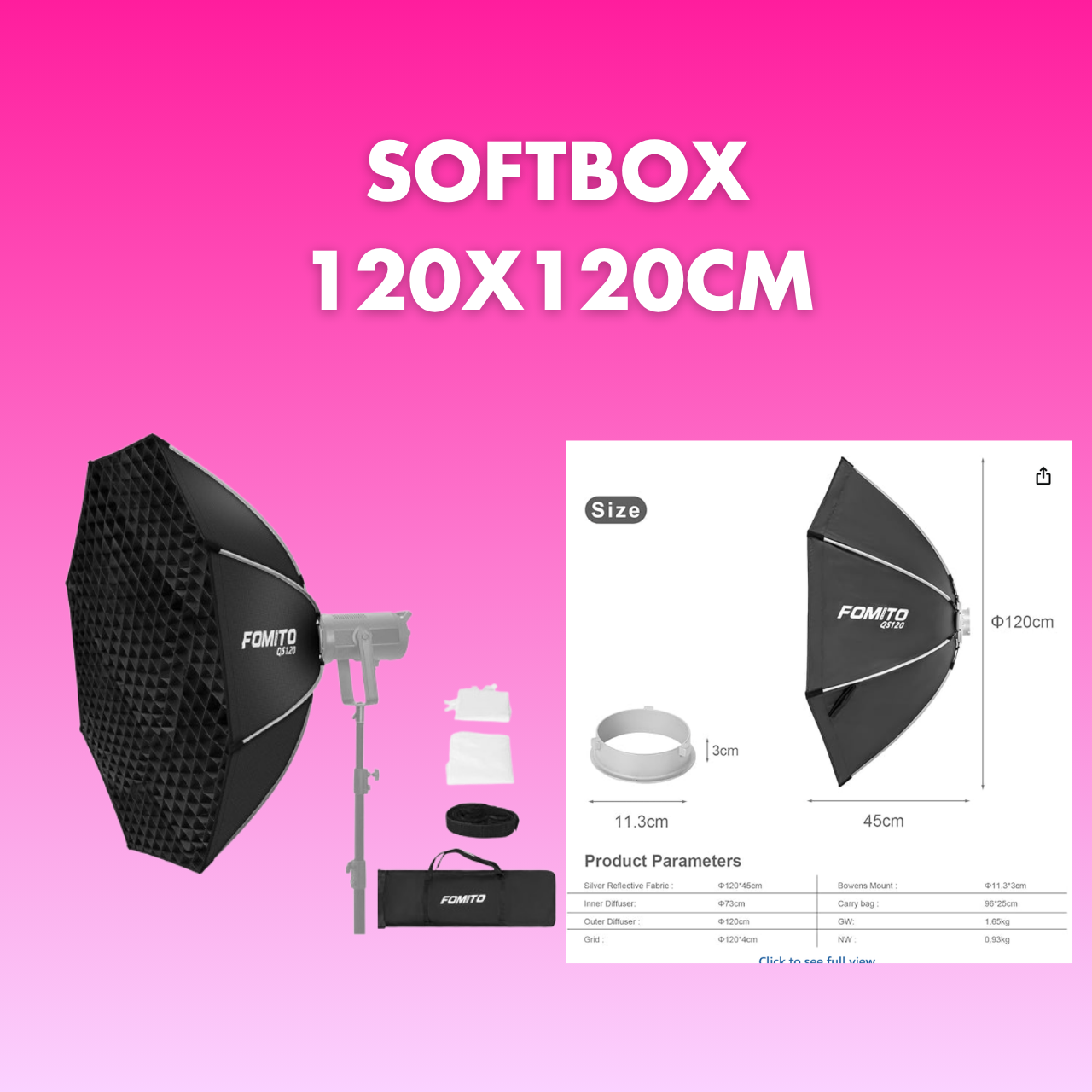 Softbox 120x120cm
