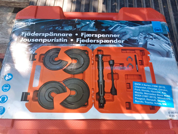 Fjäderspännare universal i originalväska med bruksanvisning