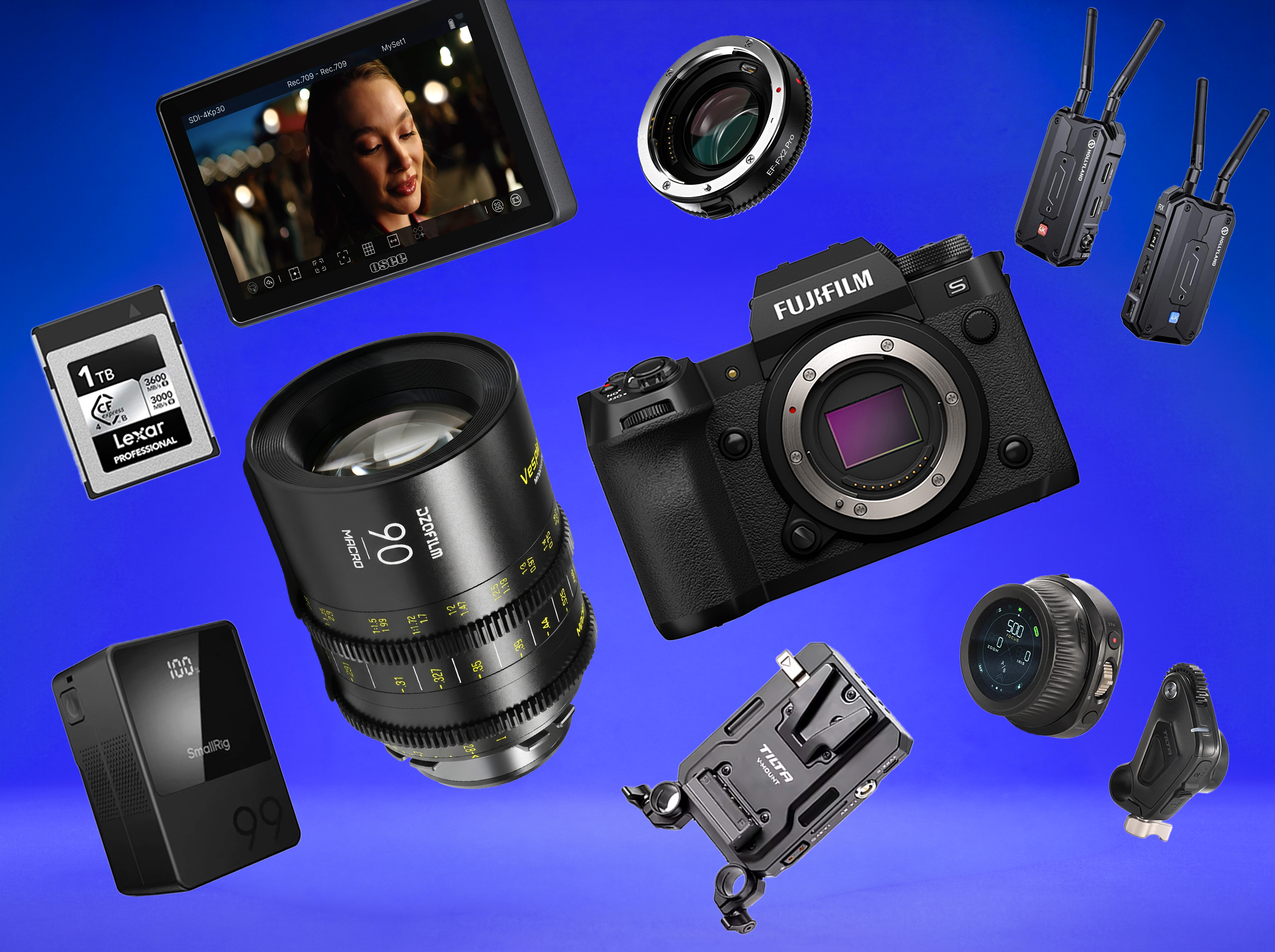 Fujifilm x-h2s 6k cinema rig + 90mm macro vespid | product/tabletop