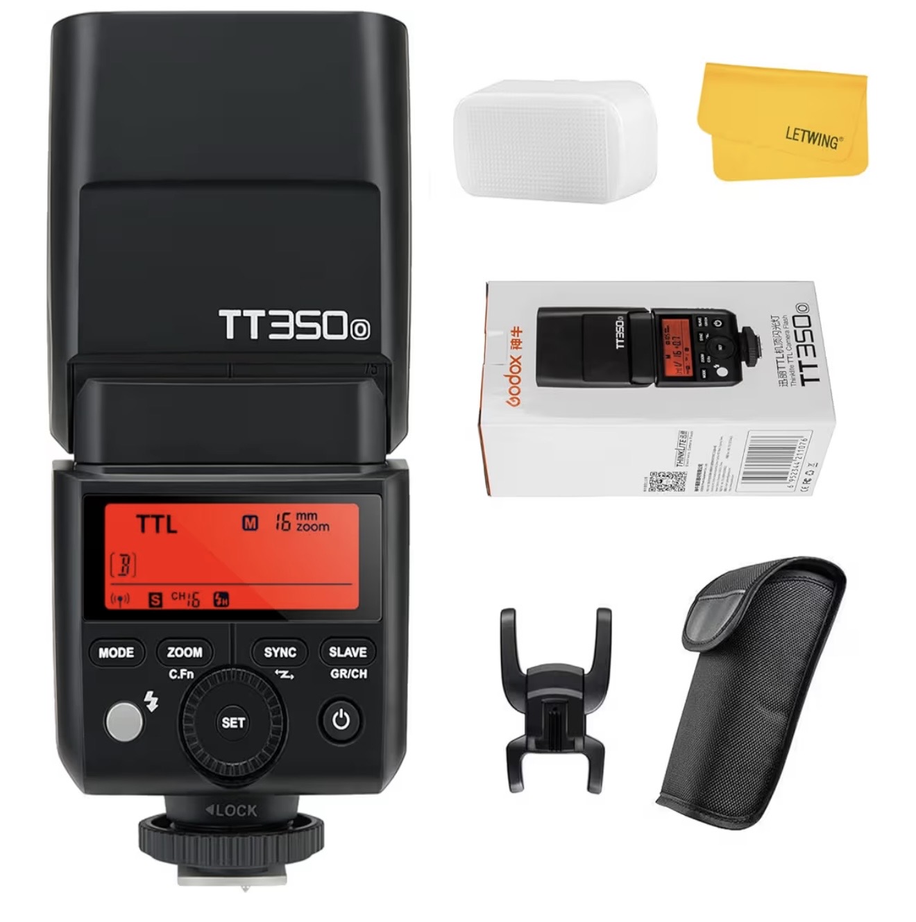 Godox tt350 2.4g hss 1/8000s ttl gn36 camera flash speedlite