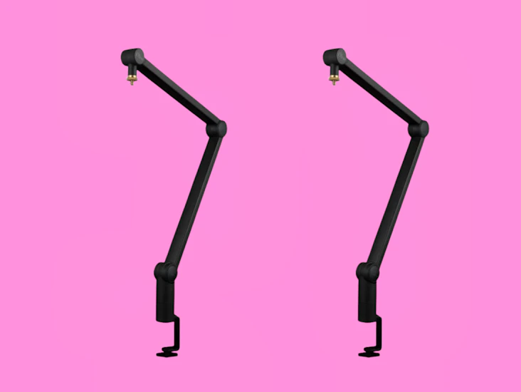 2x table mic stands boom arm
