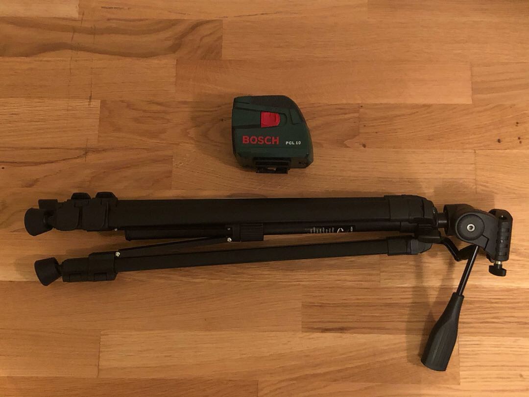 Krysslaser/laserpass med stativ