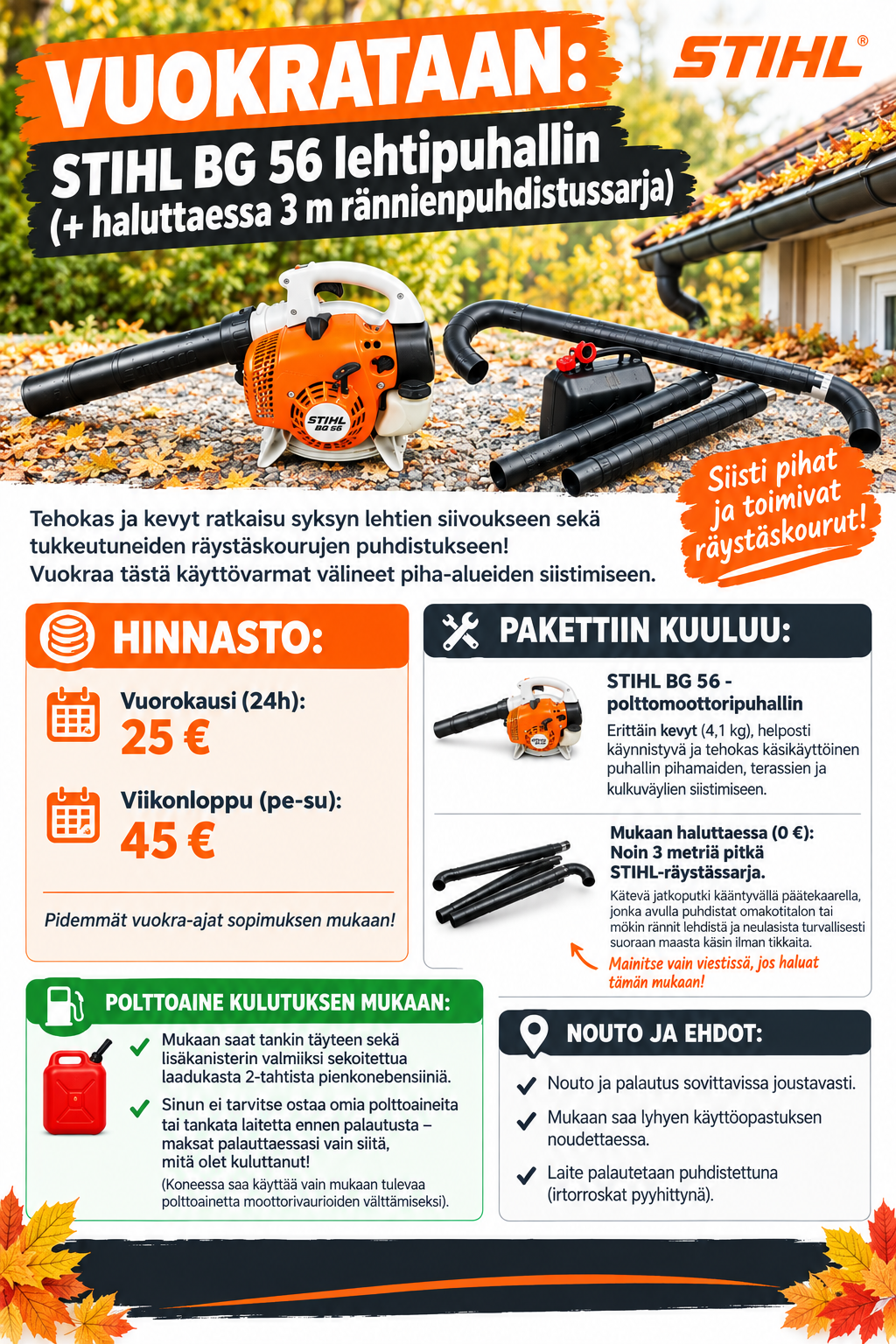 Lehtipuhallin ja räystässarja (lohja)