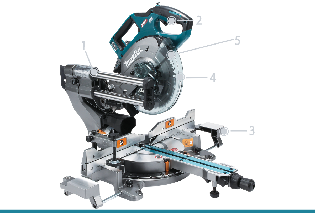 Makita ls002g 40v kapp og gjærsag med stativ 