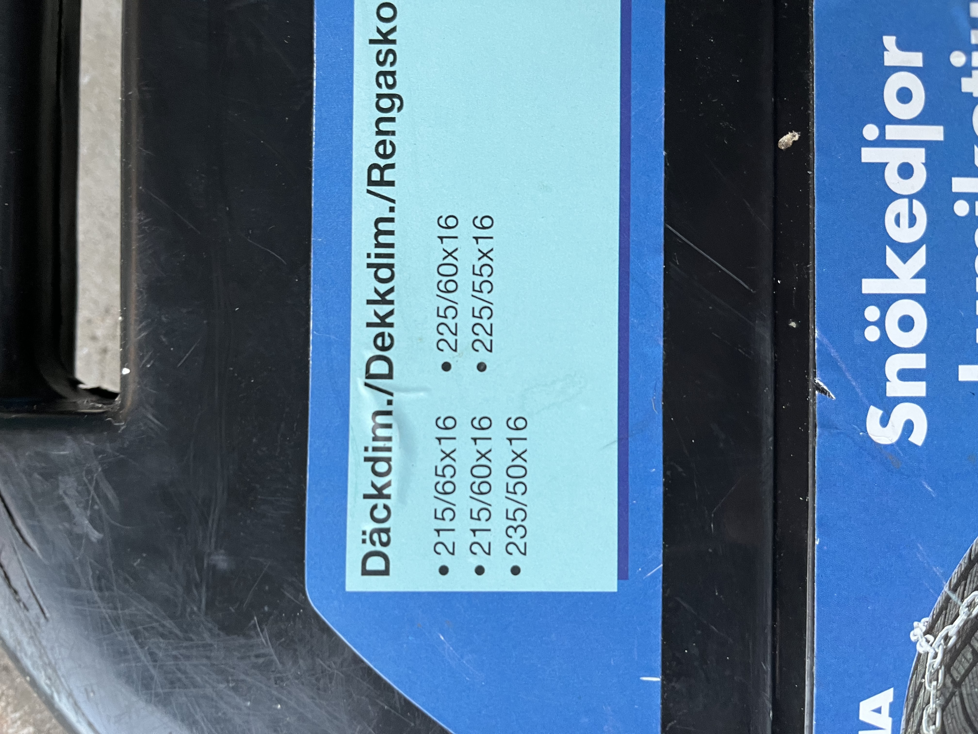 Snökedjor 15 - 16 tum