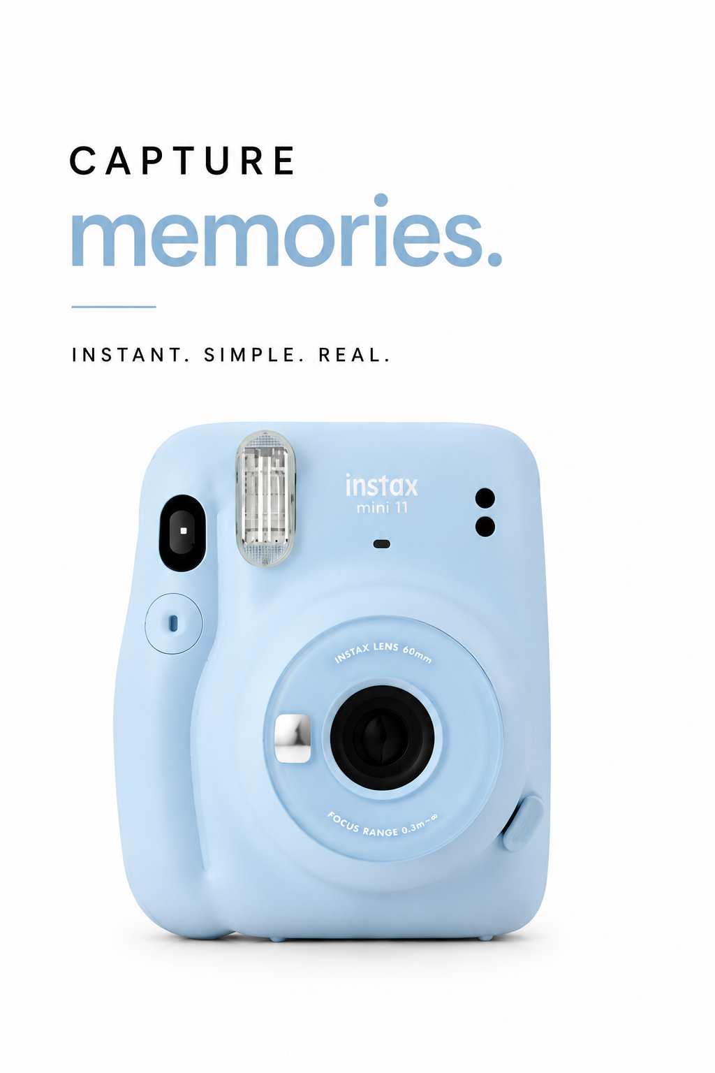 Instax mini 11 camera rental | light blue polaroid camera | parties & events