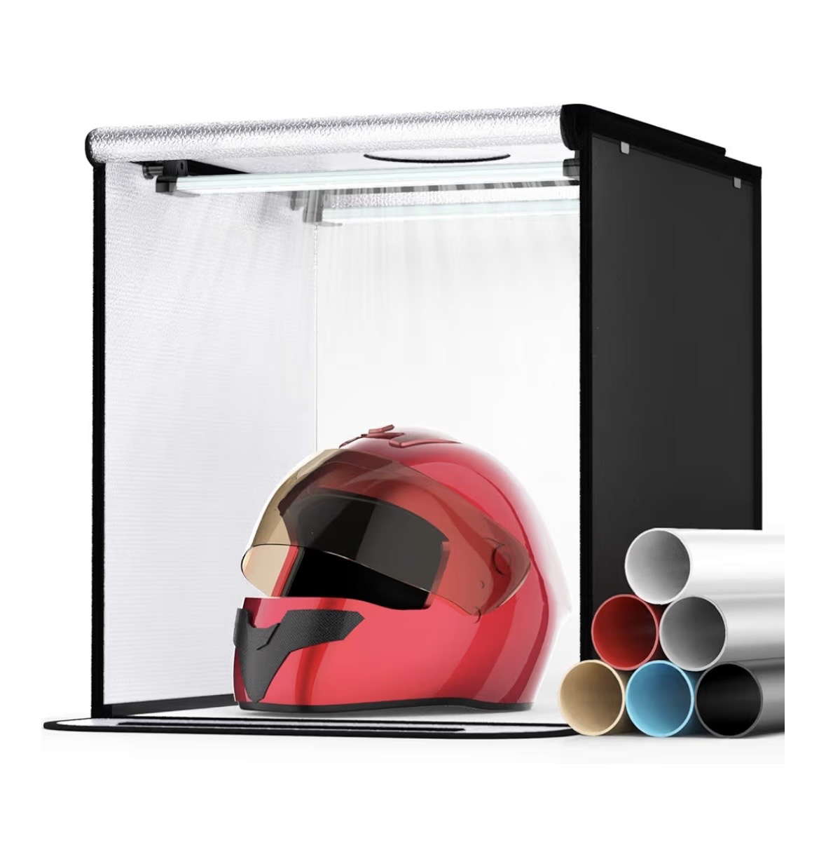 Portable light tent 16''x16''x16'' photo light box studio shooting tent with 6 background papers for photography