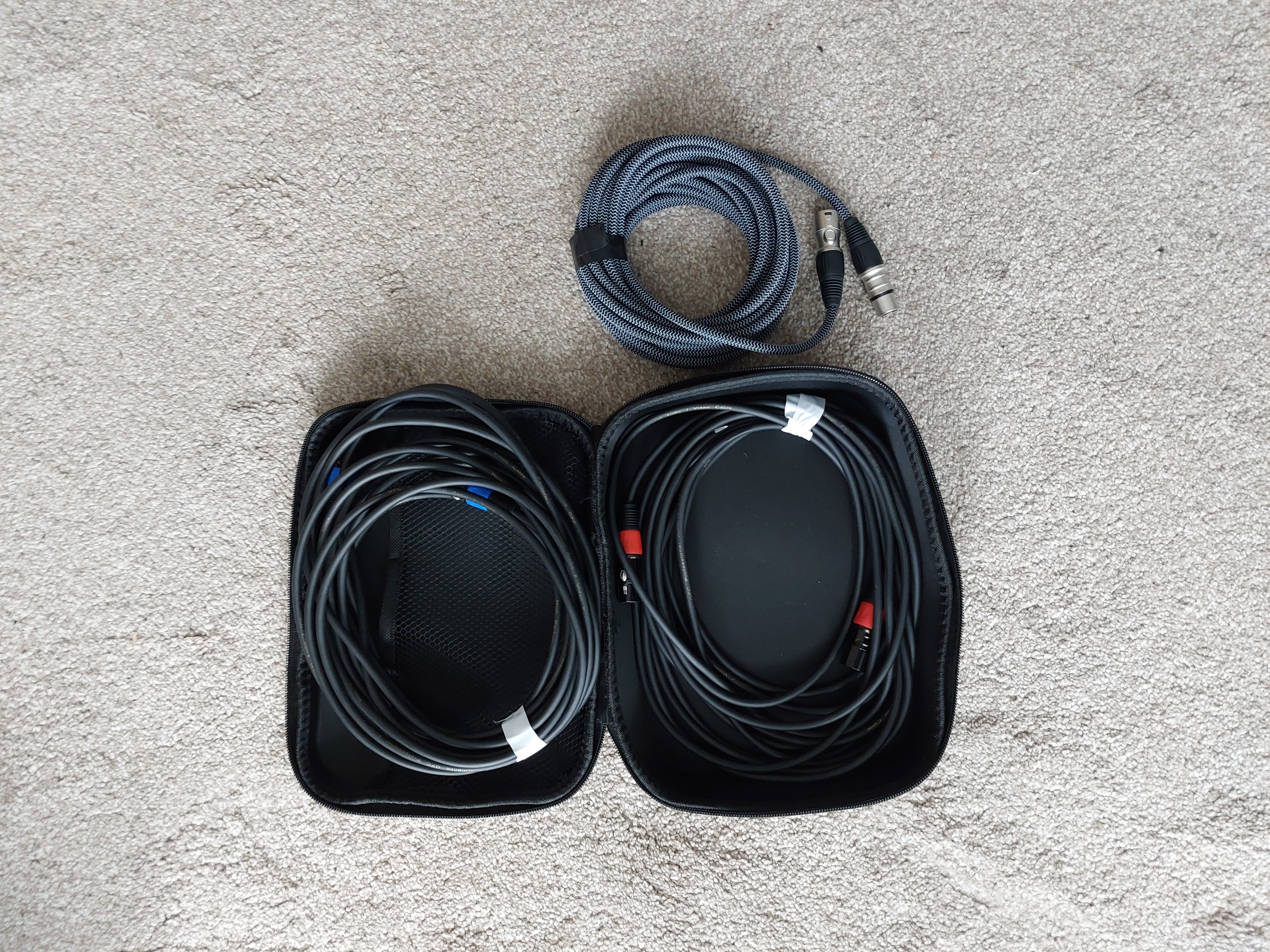 3 8m xlr cables