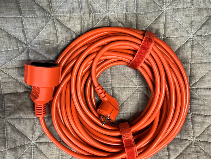Förlängningskabel 20m, jordad