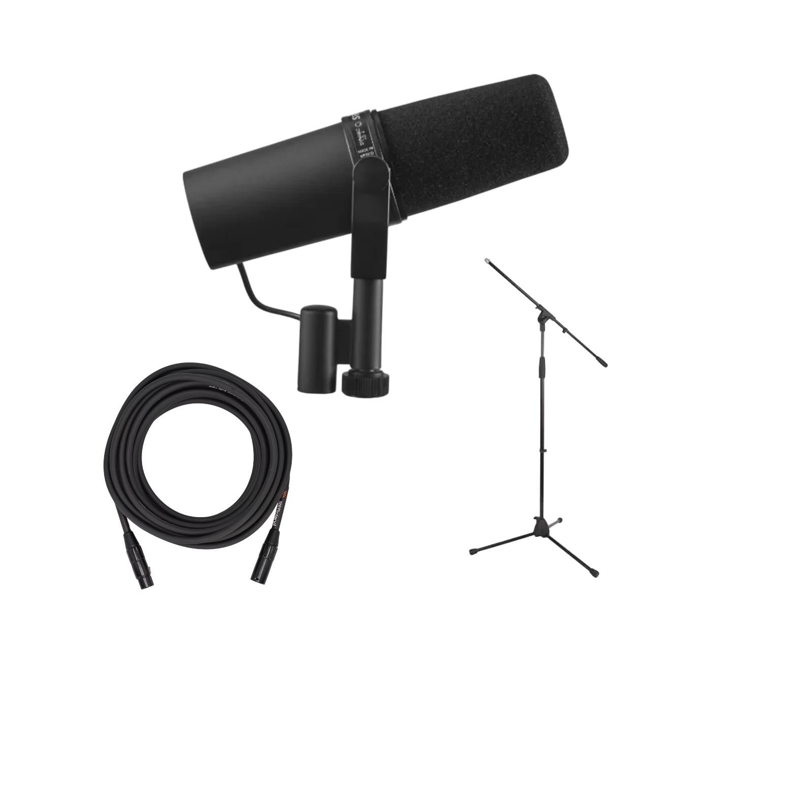 Shure sm7b studio microphone + boom arm floor stand xlr  sm7b podcast 